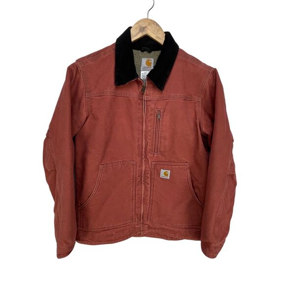 Carhartt Jackets & Blazers - Carhartt Women's Red Jacket with Black Collar